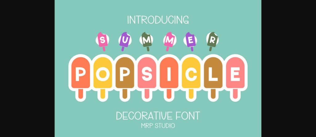 Popsicle Font Poster 3