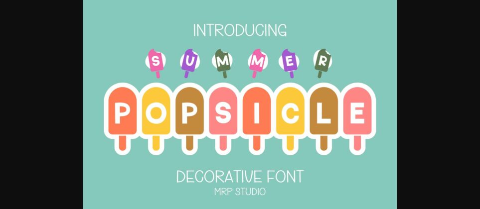 Popsicle Font Poster 3