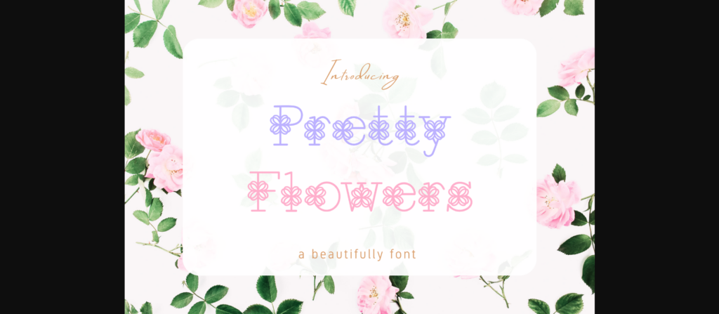 Pretty Flowers Font Poster 4