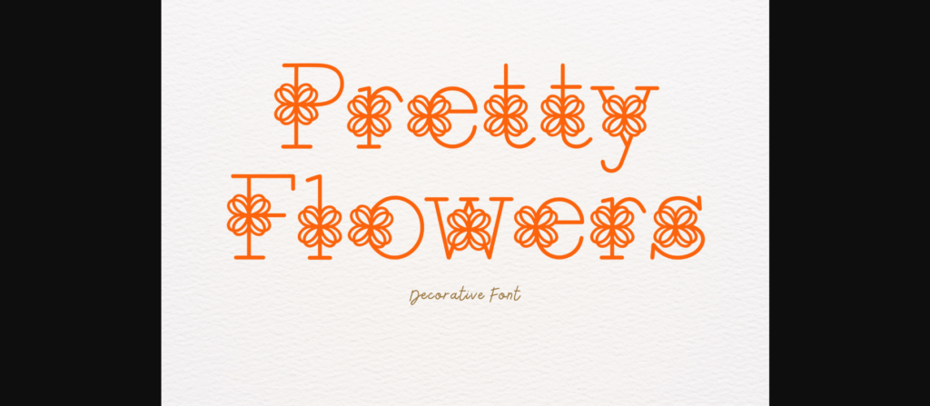 Pretty Flowers Font Poster 3