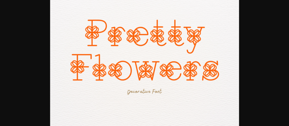 Pretty Flowers Font Poster 3