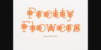 Pretty Flowers Font Poster 1