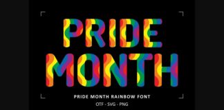 Pride Month Rainbow Font Poster 1