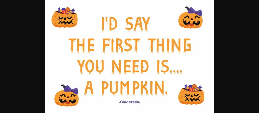 Pumpkin Hat Font Poster 5