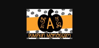 Pumpkin Monogram Font Poster 1