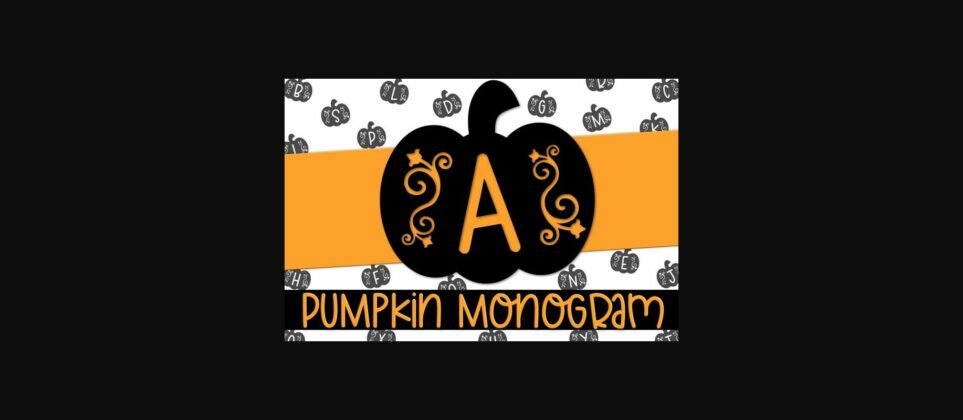 Pumpkin Monogram Font Poster 1