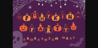 Pumpkin Party Font Poster 1