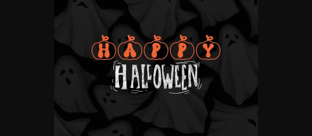 Pumpkin Party Font Poster 4