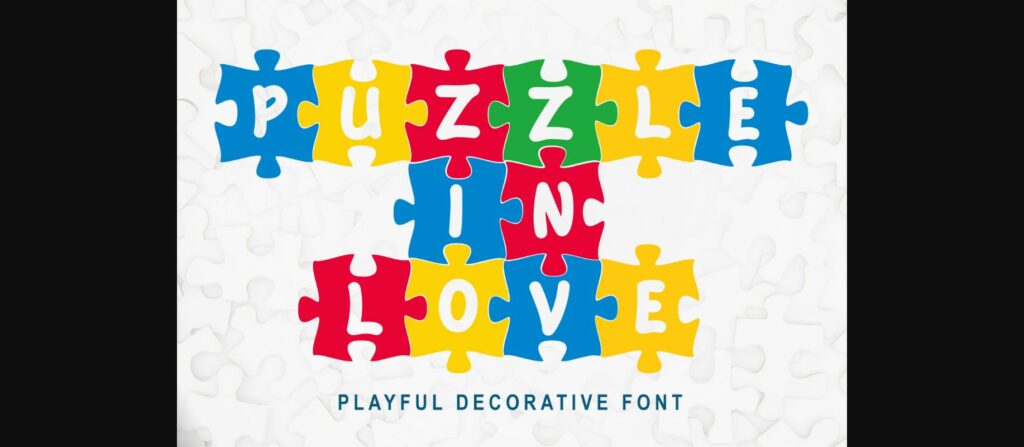 Puzzle in Love Font Poster 1