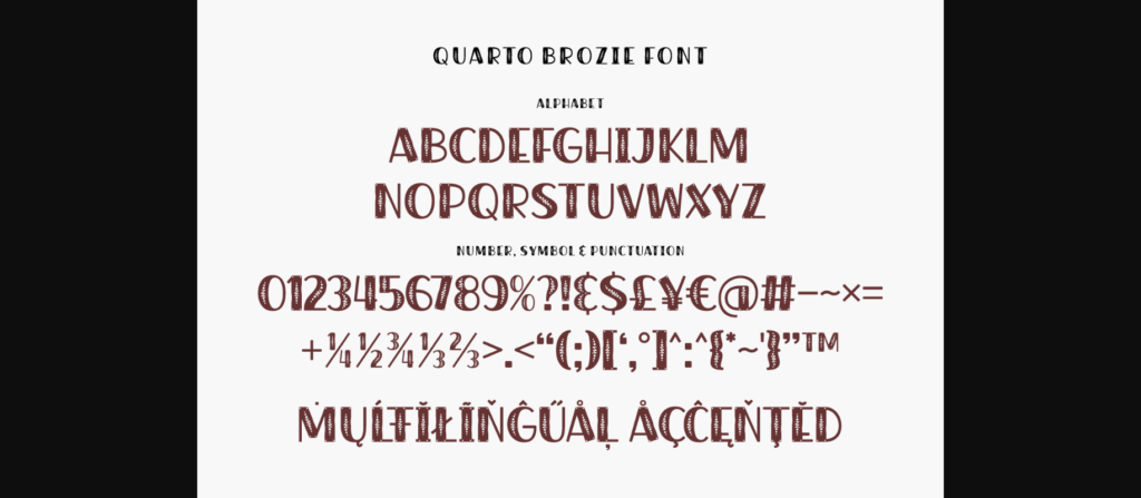 Quarto Brozie Font Poster 9