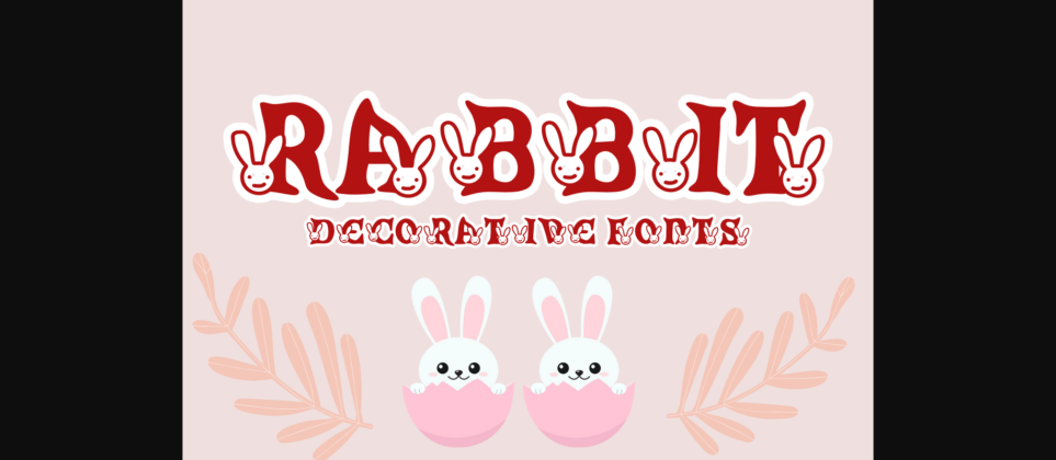 Rabbit Font Poster 3