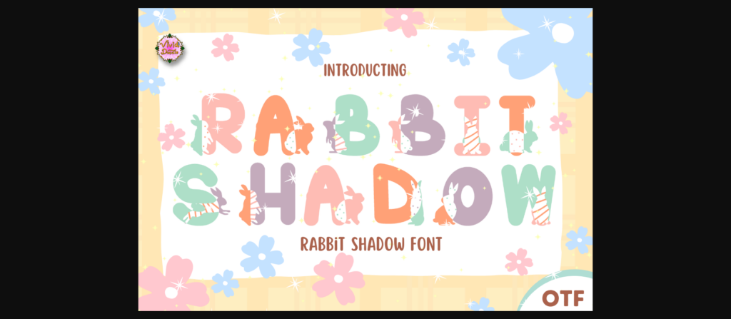 Rabbit Shadow Font Poster 3