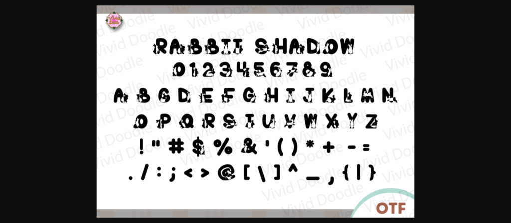 Rabbit Shadow Font Poster 4