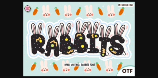 Rabbits Font Poster 1