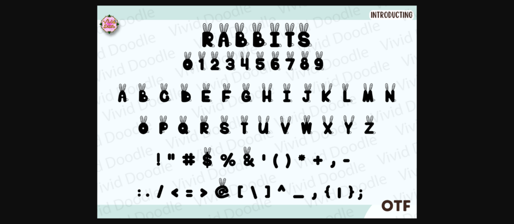 Rabbits Font Poster 4