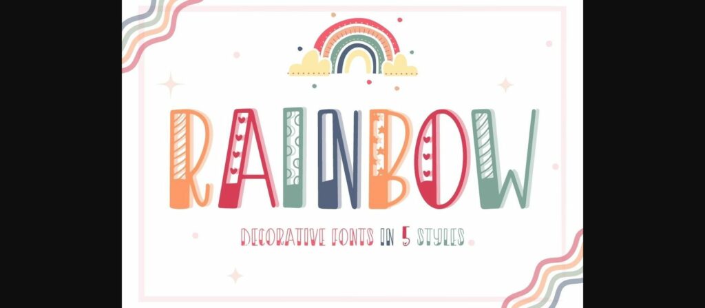 Rainbow Font Poster 1