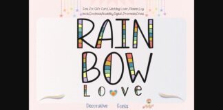 Rainbow Love Font Poster 1