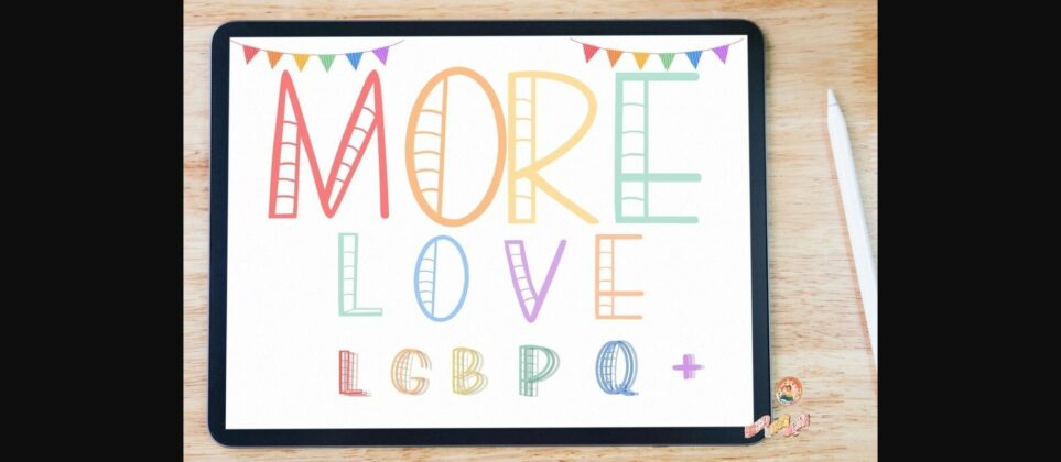 Rainbow Love Font Poster 6