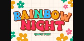 Rainbow Night Font Poster 1