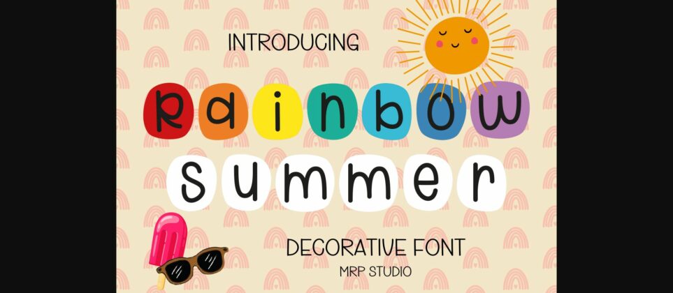 Rainbow Summer Font Poster 3