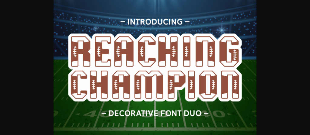 Reaching Champion Font Poster 3