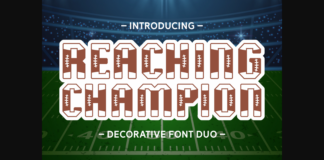 Reaching Champion Font Poster 1