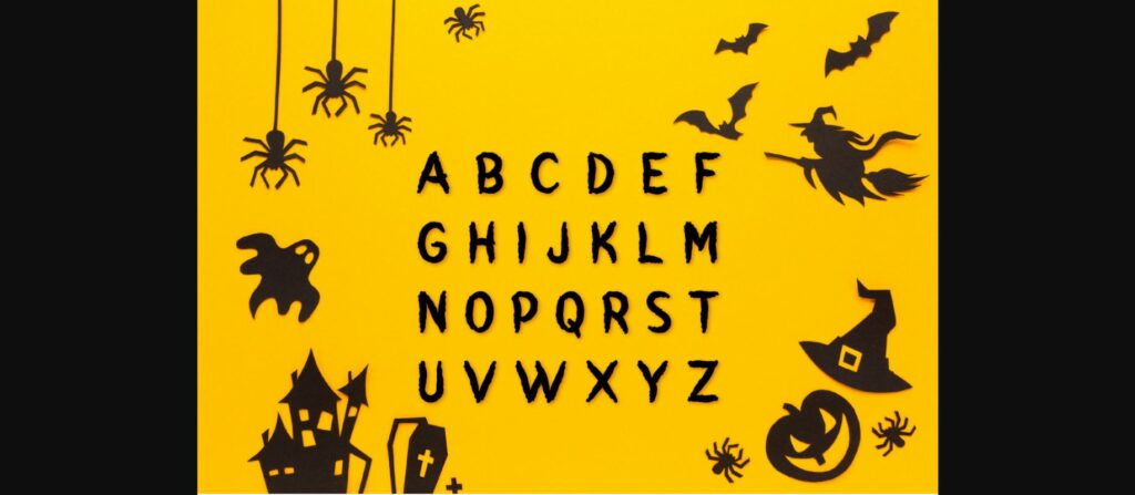 Red Halloween Font Poster 7