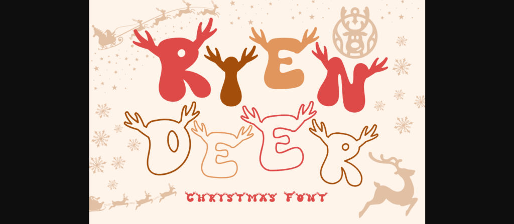 Reindeer Font Poster 1