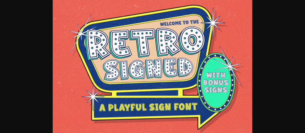 Retro Signed Font Poster 3
