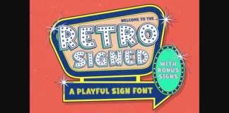 Retro Signed Font Poster 1