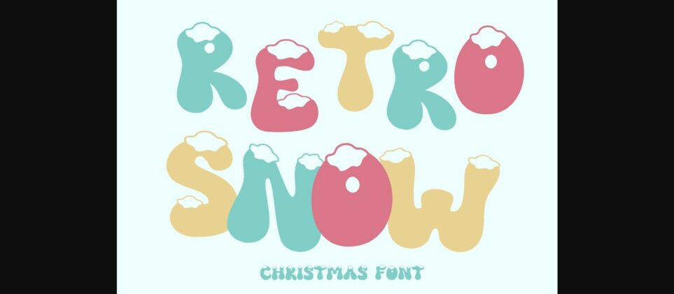 Retro Snow Font Poster 3