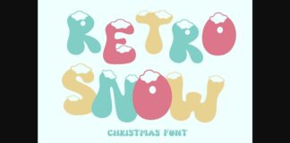 Retro Snow Font Poster 1