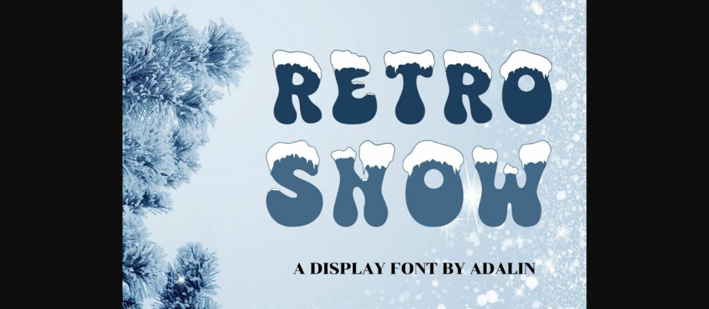 Retro Snow Font Poster 3