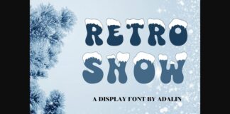 Retro Snow Font Poster 1