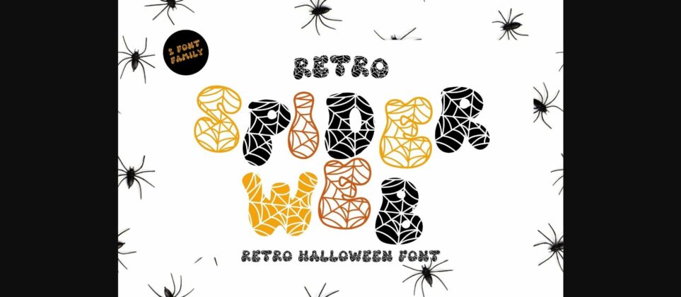 Retro Spider Web Font Poster 3