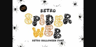 Retro Spider Web Font Poster 1