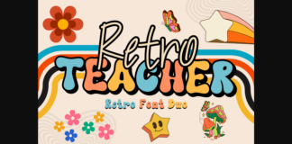 Retro Teacher Font Poster 1