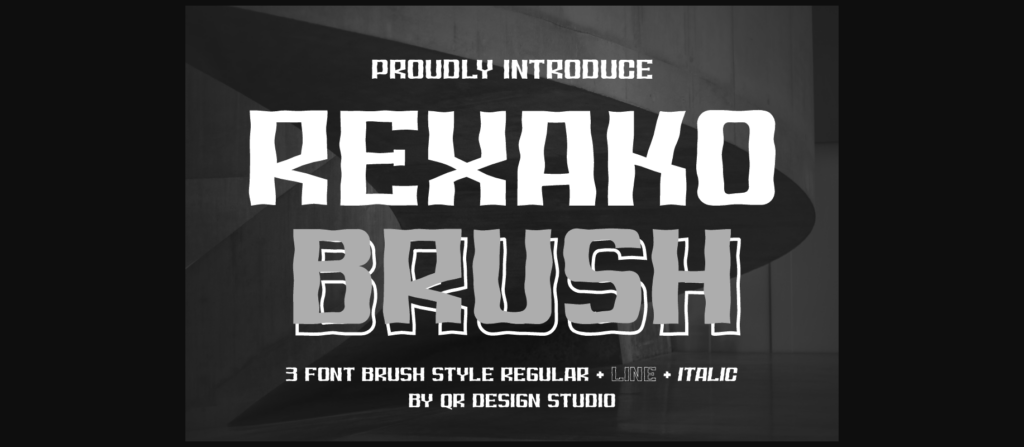 Rexako Brush Font Poster 3