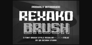 Rexako Brush Font Poster 1