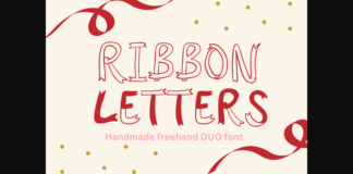 Ribbon Letters Font Poster 1