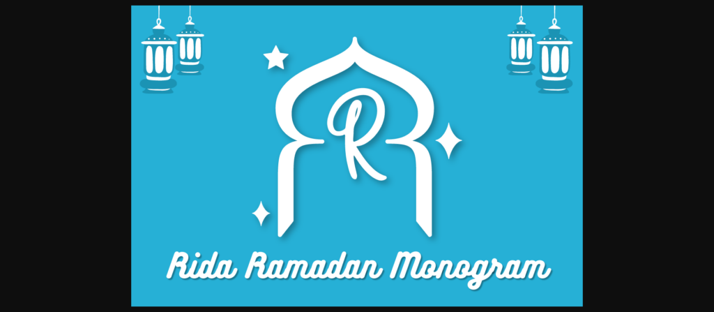 Rida Ramadan Monogram Font Poster 3