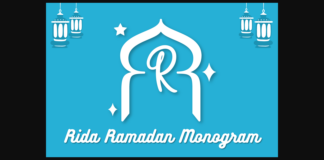 Rida Ramadan Monogram Font Poster 1