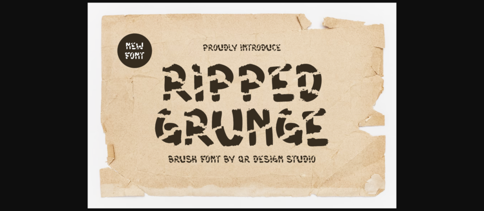 Ripped Grunge Font Poster 3