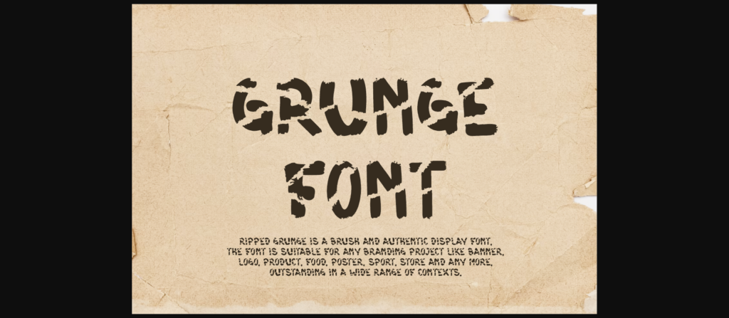 Ripped Grunge Font Poster 4