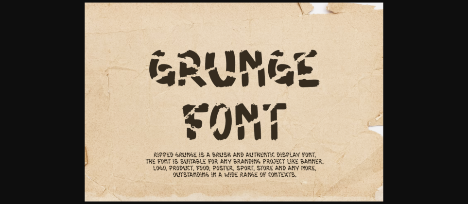 Ripped Grunge Font Poster 4