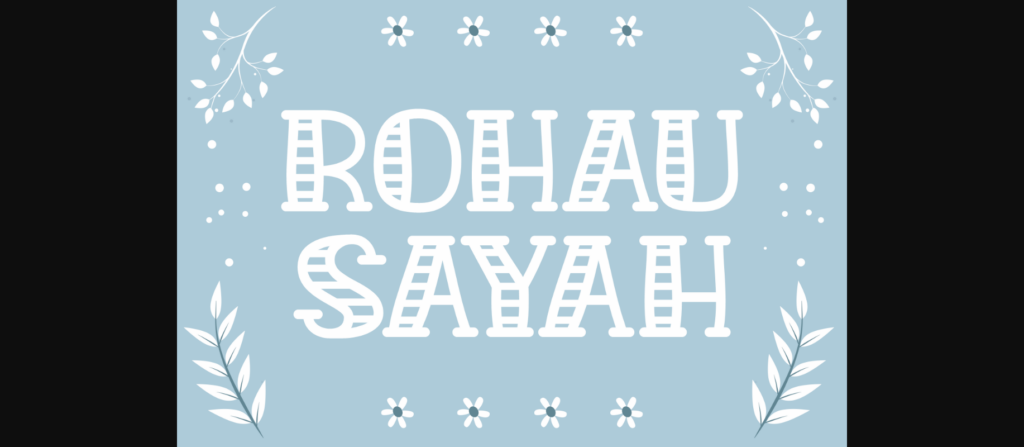 Rohau Sayah Font Poster 3