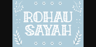 Rohau Sayah Font Poster 1