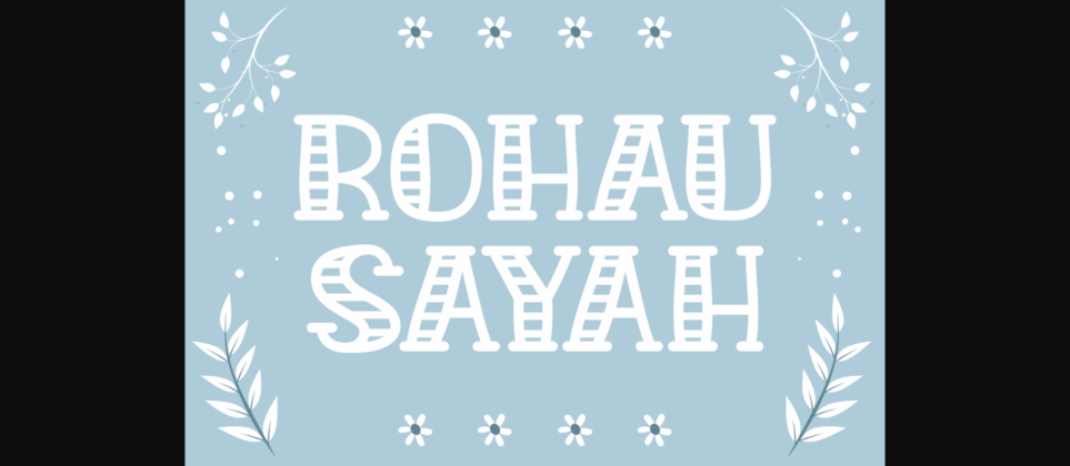 Rohau Sayah Font Poster 1