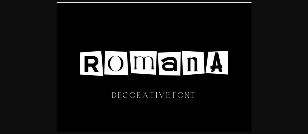 Romana Font Poster 1