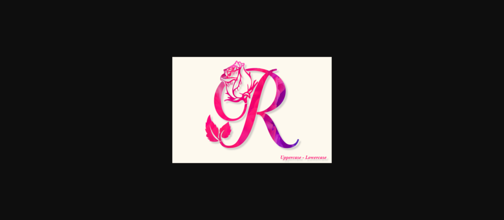 Rose Blossom Monogram Font Poster 5